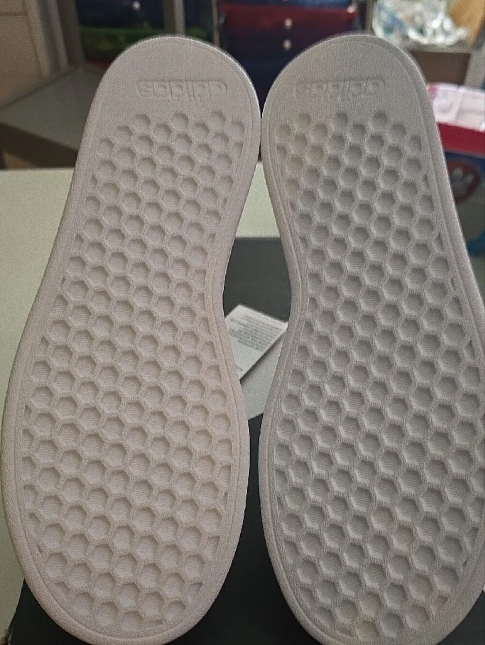 adidas White and Black Kids' Velcro Strap Sneakers